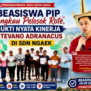 Beasiswa PIP Jangkau Pelosok Rote, Kinerja Nyata Stevano Adranacus di SDN Ngaek.