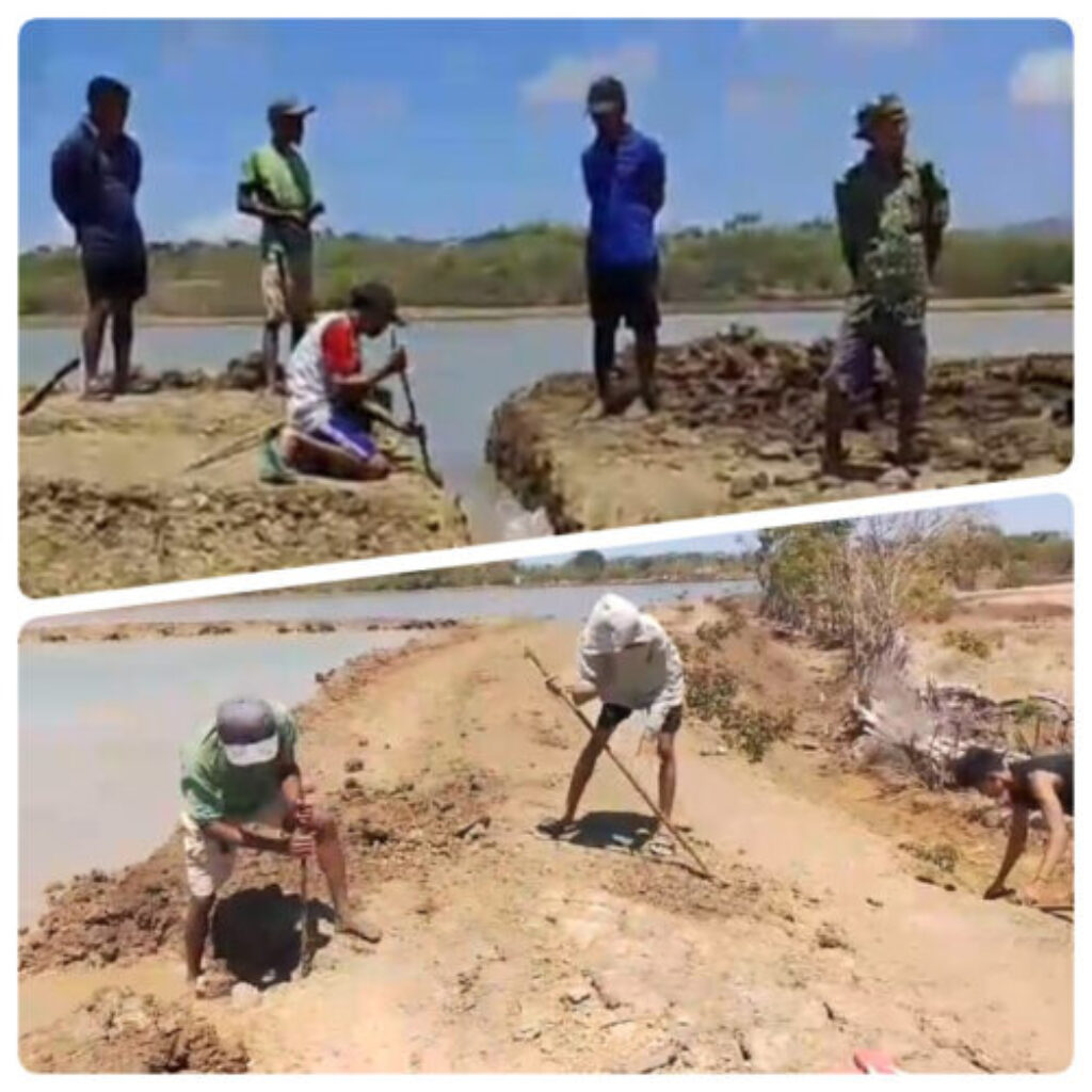 Diduga Kompensasi Lahan Tak Kunjung Tuntas, Warga Bongkar Tanggul Tambak Garam K-SIGN; Bupati Beri Penjelasan